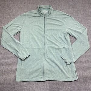 Coolibar Mens Sonora Jacket UPF 50+ Sun Protection‎ Green Heather Full Zip L